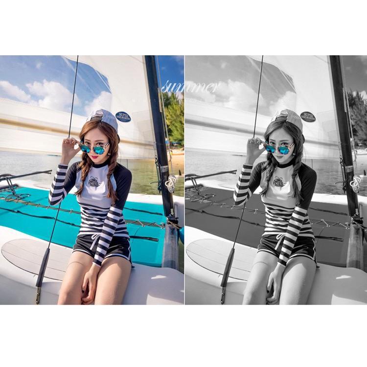 Bộ đồ bơi dài tay phong cách-bộ bơi nữ-bikini