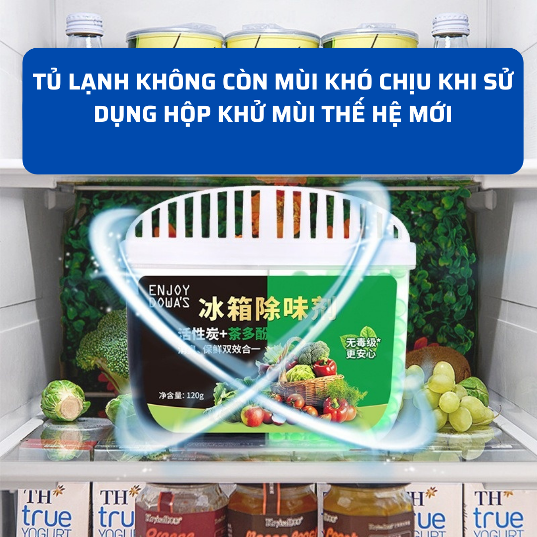 Khử mùi tủ lạnh than hoạt tính thiên nhiên Hương Trà Xanh giúp khử mùi hôi diệt khuẩn hiểu quả an toàn sức khỏe K90