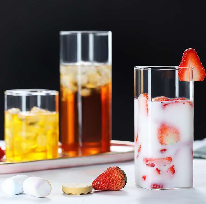 Ly Thủy Tinh Vuông Borosilicate Square Tumber 315ml | 425ml ,Thủy Tinh Chịu Nhiệt