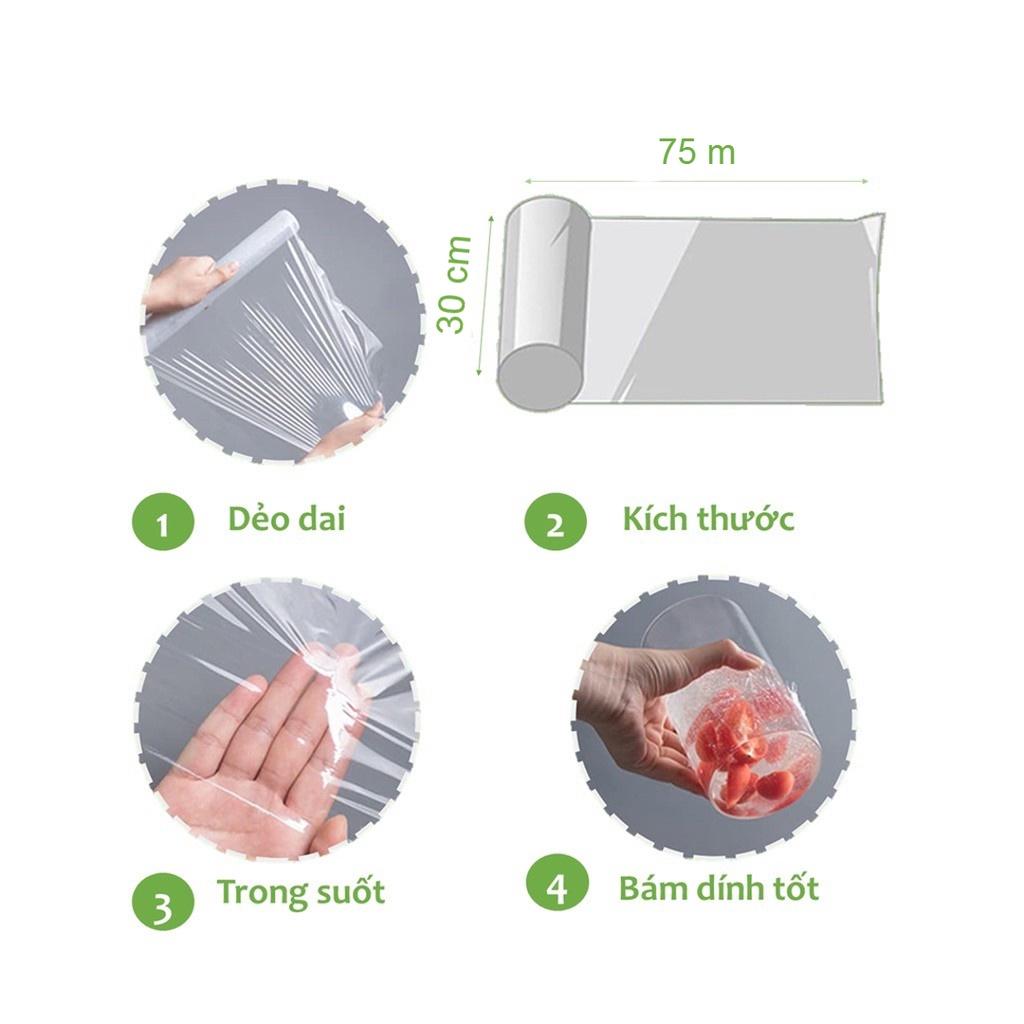 Màng Bọc Thực Phẩm PE Green Eco Wrap 250 (ảnh thật)