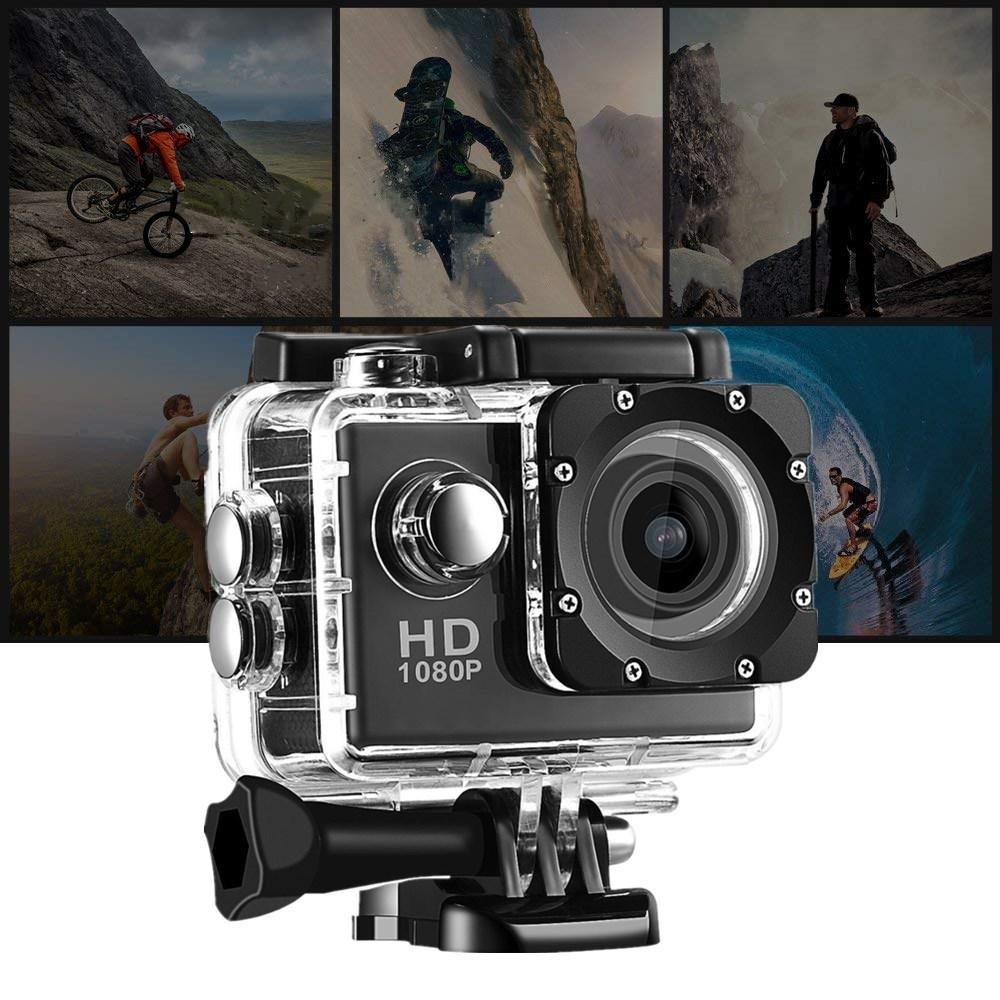 Camera hành động 1080p Go Pro Pro Outdoor chống nước máy ảnh thể thao 2.0 inch màn hình
