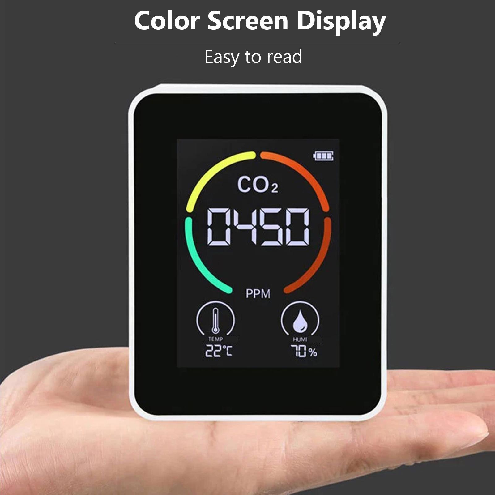 3 in 1 Carbon Dioxide Detector Air Quality Monitor Temperature Humidity Air Analyzer for CO2 Digital CO2 Meter