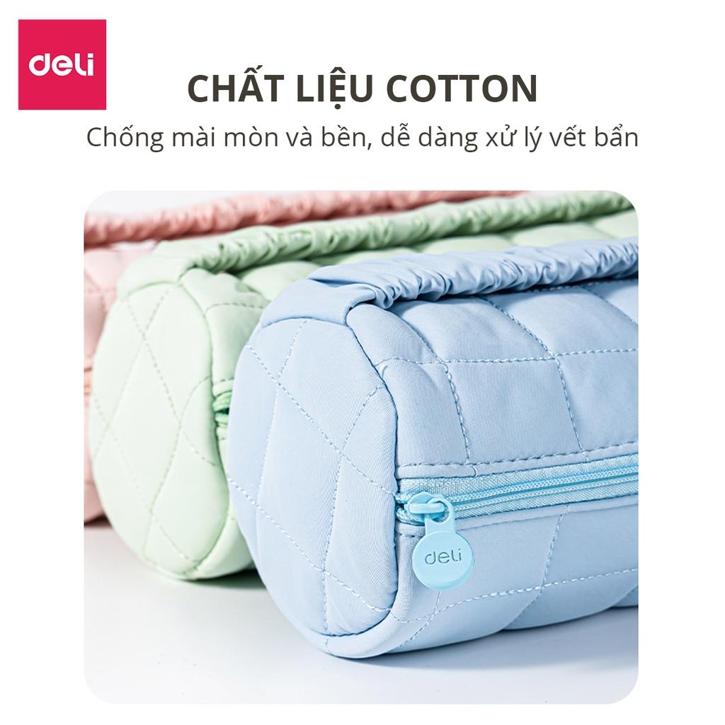 Túi Hộp Đựng Bút Vải Cotton Cute Xinh Xắn Màu Pastel Deli - Phù Hợp Cho Học Sinh Văn Phòng Đựng Đồ Dùng Cá Nhân Mĩ Phẩm Đồ Du Lịch - 67065