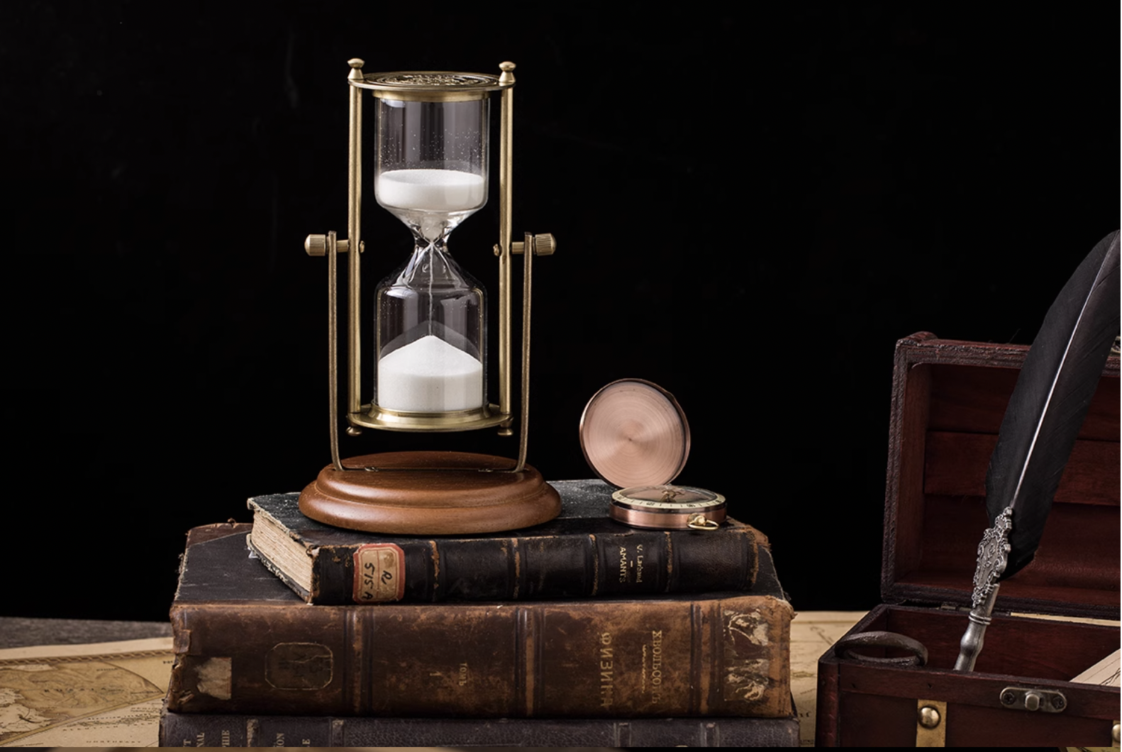 Đồng Hồ Cát Kelvin & Hughes 1917 Vintage Décor-Quà Tặng- Trưng bày