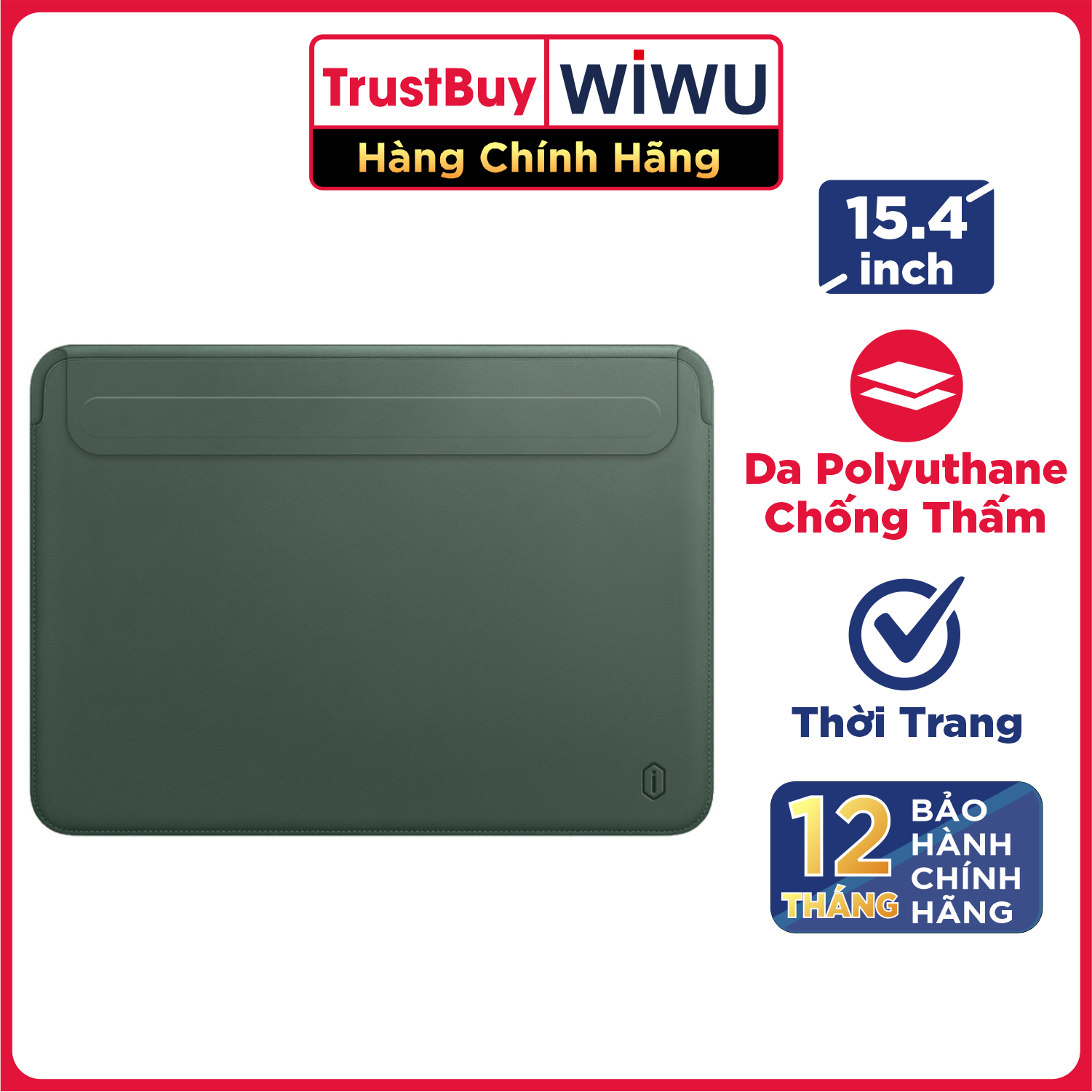 Túi Da Cao Cấp Cho Laptop Macbook 15.4 inch WIWU SKIN PRO 2 - Hàng Chính Hãng