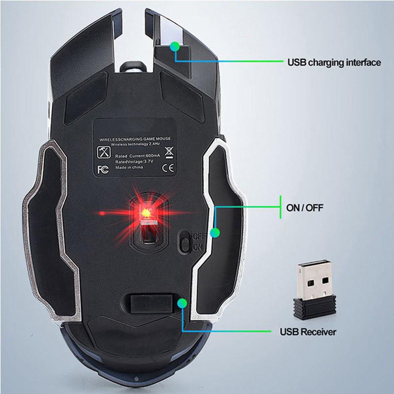 Chuột Quang Không Dây 2.4ghz Với Đầu Nhận Usb Cho Pc / Laptop