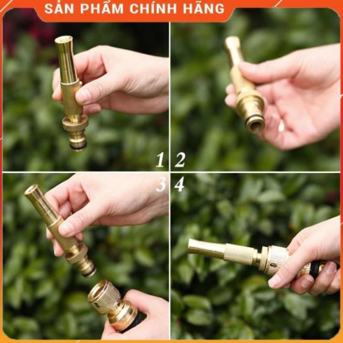 Máy bơm️Evoucher️ Bộ dây vòi xịt nước rửa xe, tưới cây , tăng áp 3 lần, loại 15m 206587 cút sập,+ mở chai
