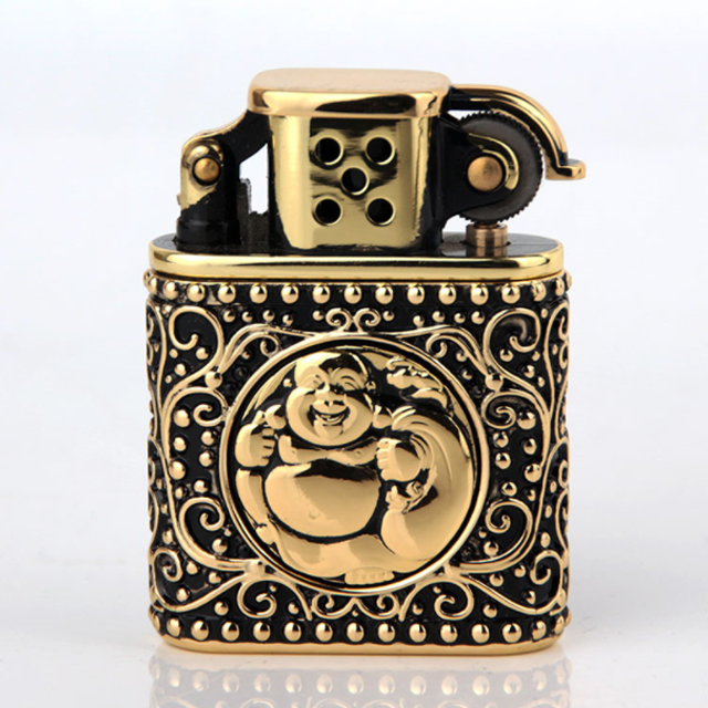 Vỏ Hột Quẹt Bật Lửa Xăng Đá Zorro Z506-634 Hình Phật Di Lặc Cao Cấp Độc Đáo - Dùng Xăng Bấc