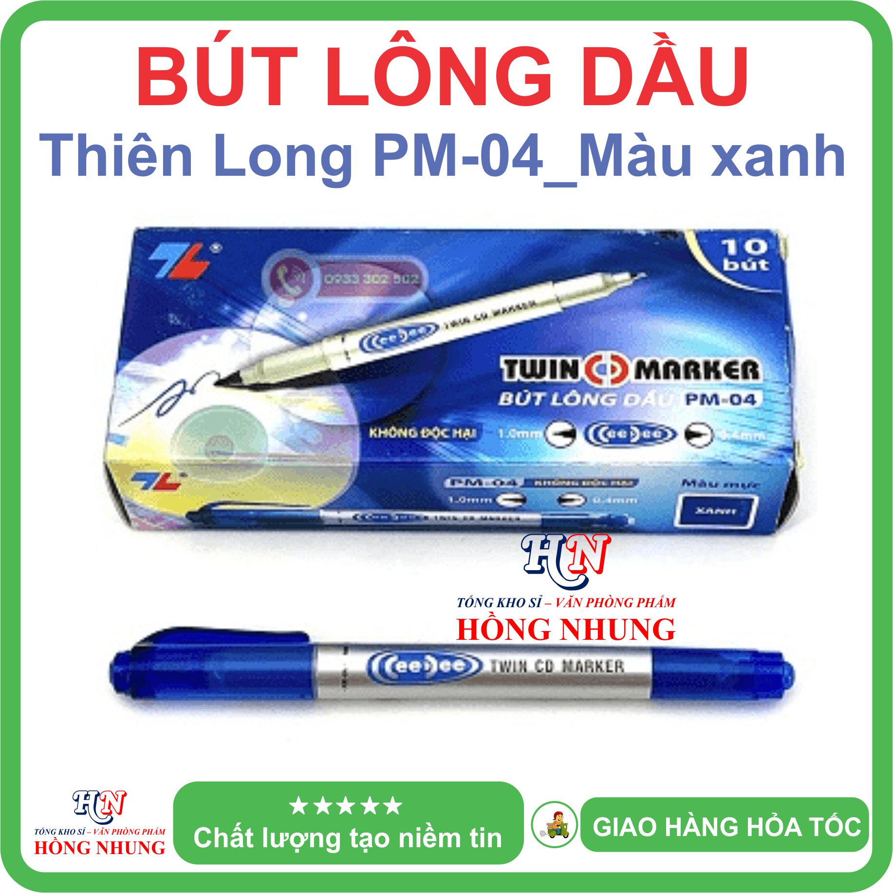 [SALE] Bút Lông Dầu PM-04, Nét viết đều, đậm và êm.