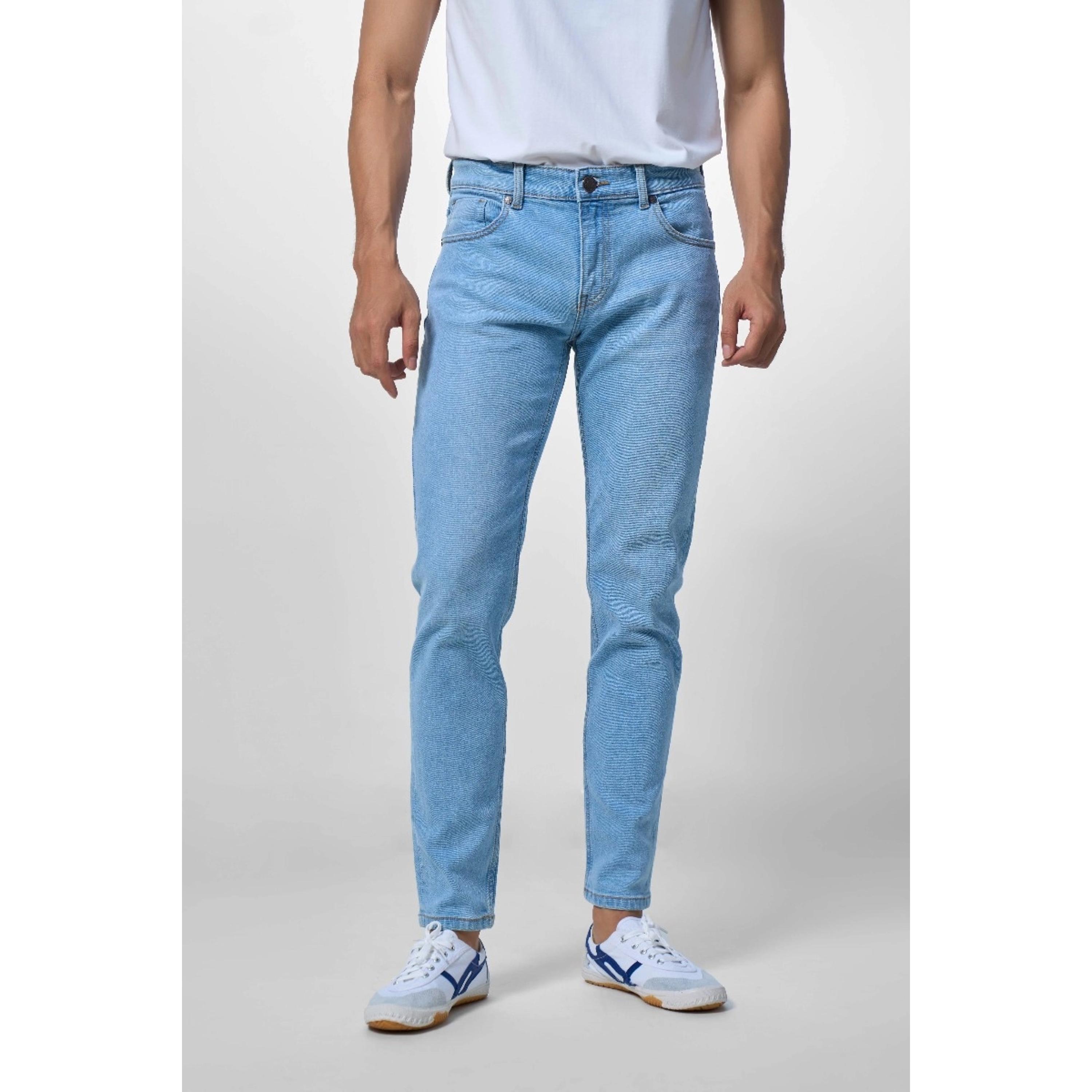 Quần Jeans OWEN nam dáng Slimfit co dãn không phai màu mã QJS230149