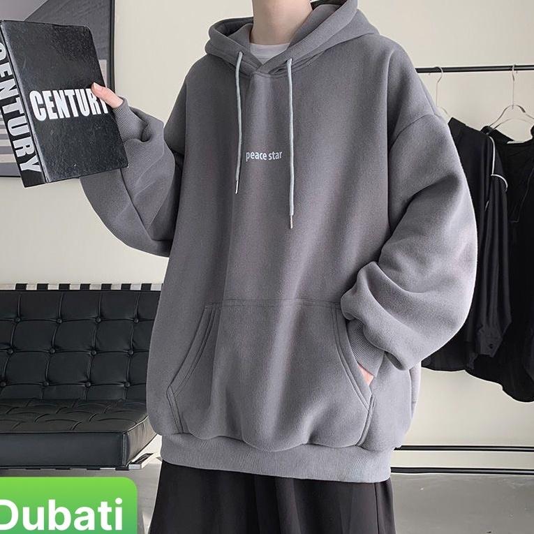 ÁO HOODIE NAM NỮ, ÁO KHOÁC NỈ IN HÌNH CHỨ PEACE STAR FROM RỘNG DÀI TAY - DUBATI FASHON