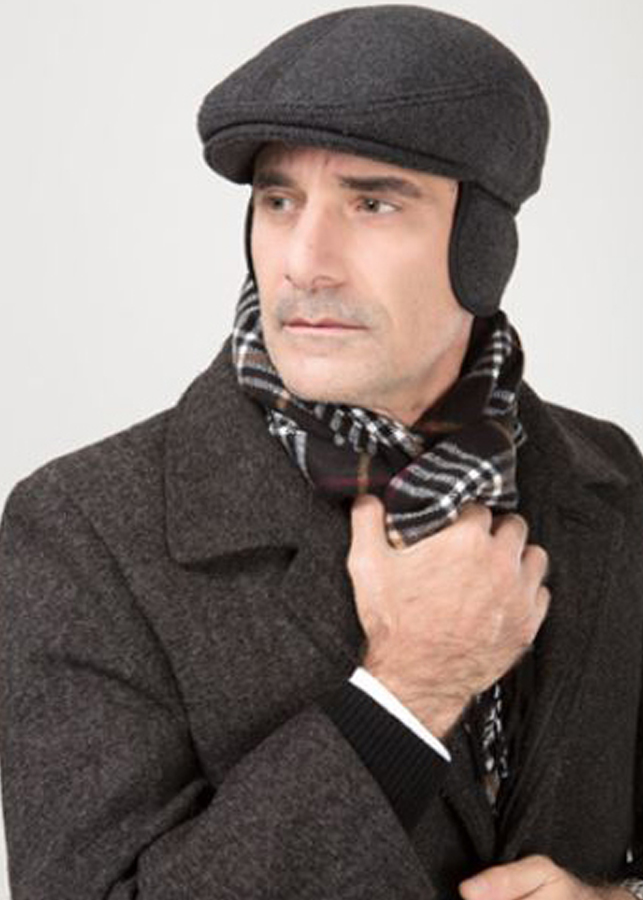 Mũ nồi nam có bịt tai ấm áp phong cách lịch sự và trang trọng.