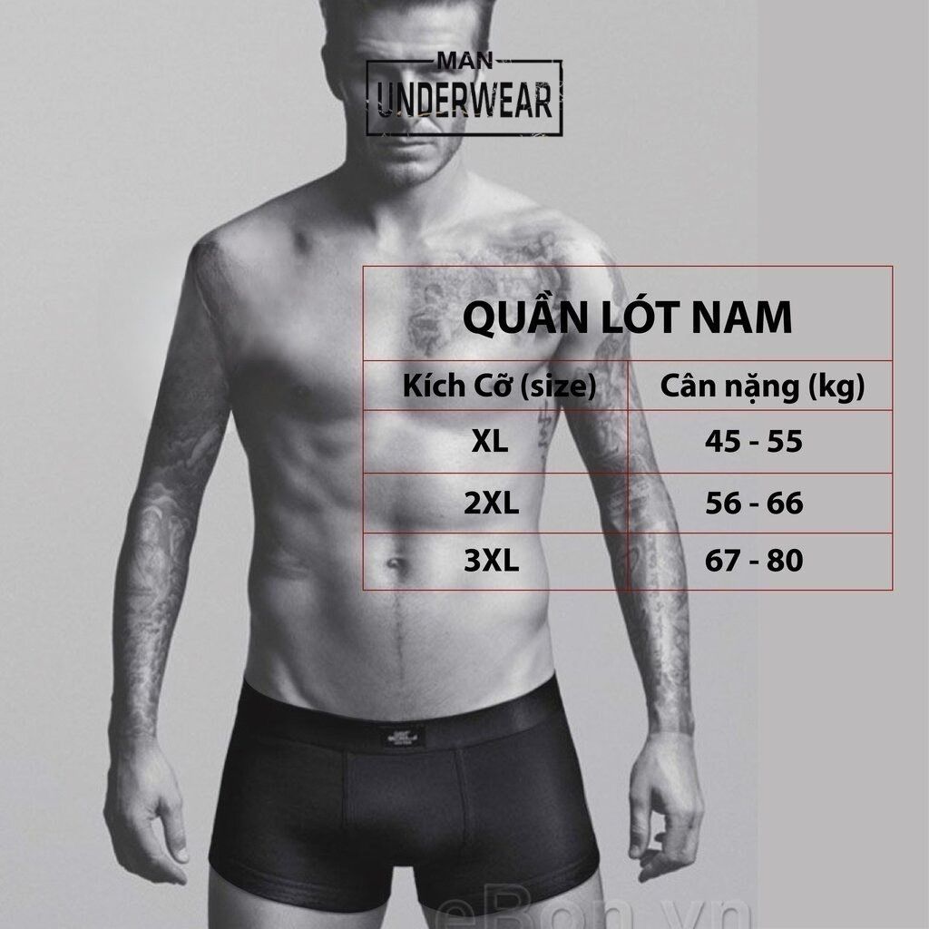 Quần lót nam, quần boxer nam cao cấp chất thun lạnh kháng khuẩn co giãn 4 chiều phong cách nam tính - BASIC