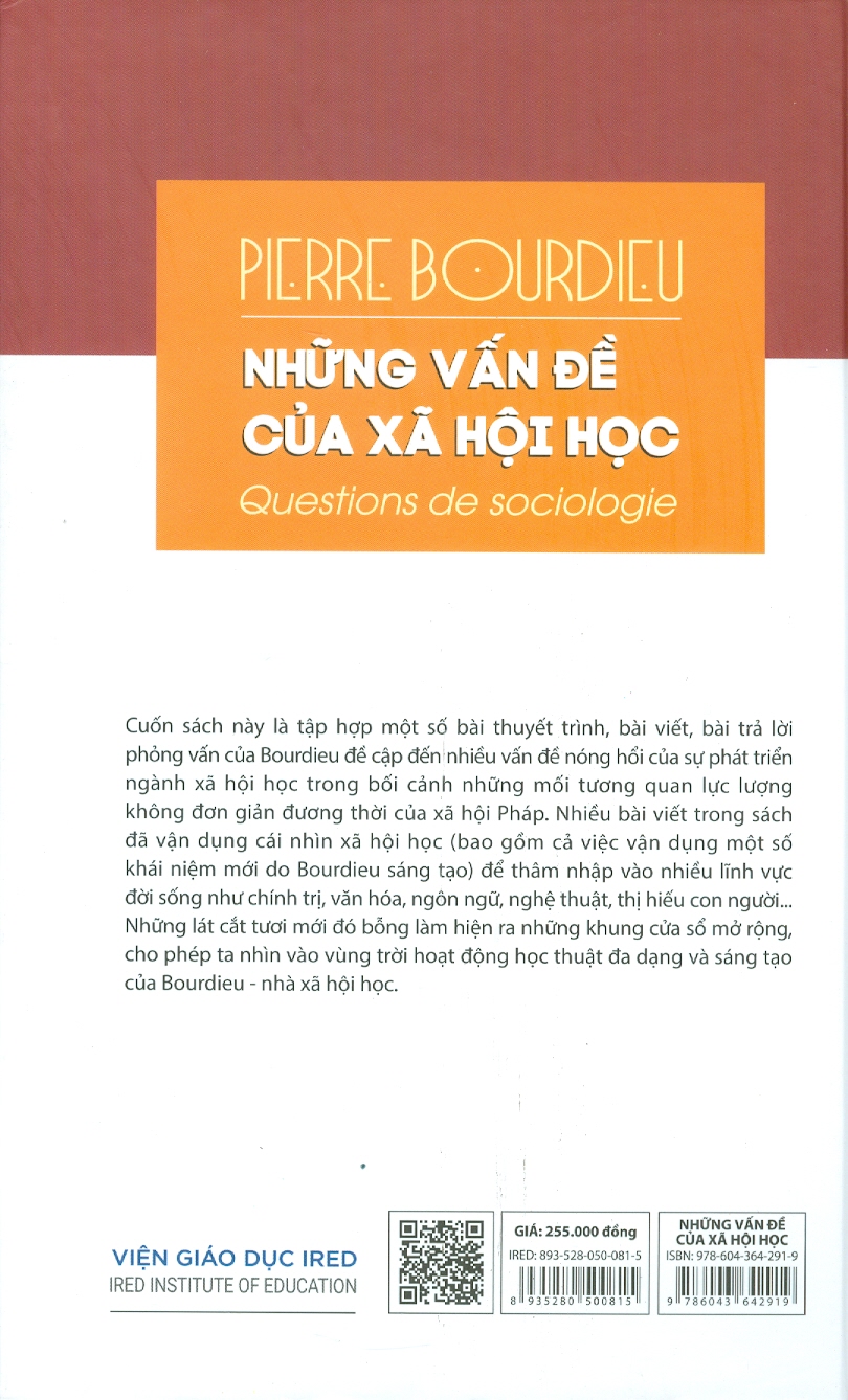 Sách PACE Books - Những Vấn Đề Của Xã Hội Học (Questions de sociologie)