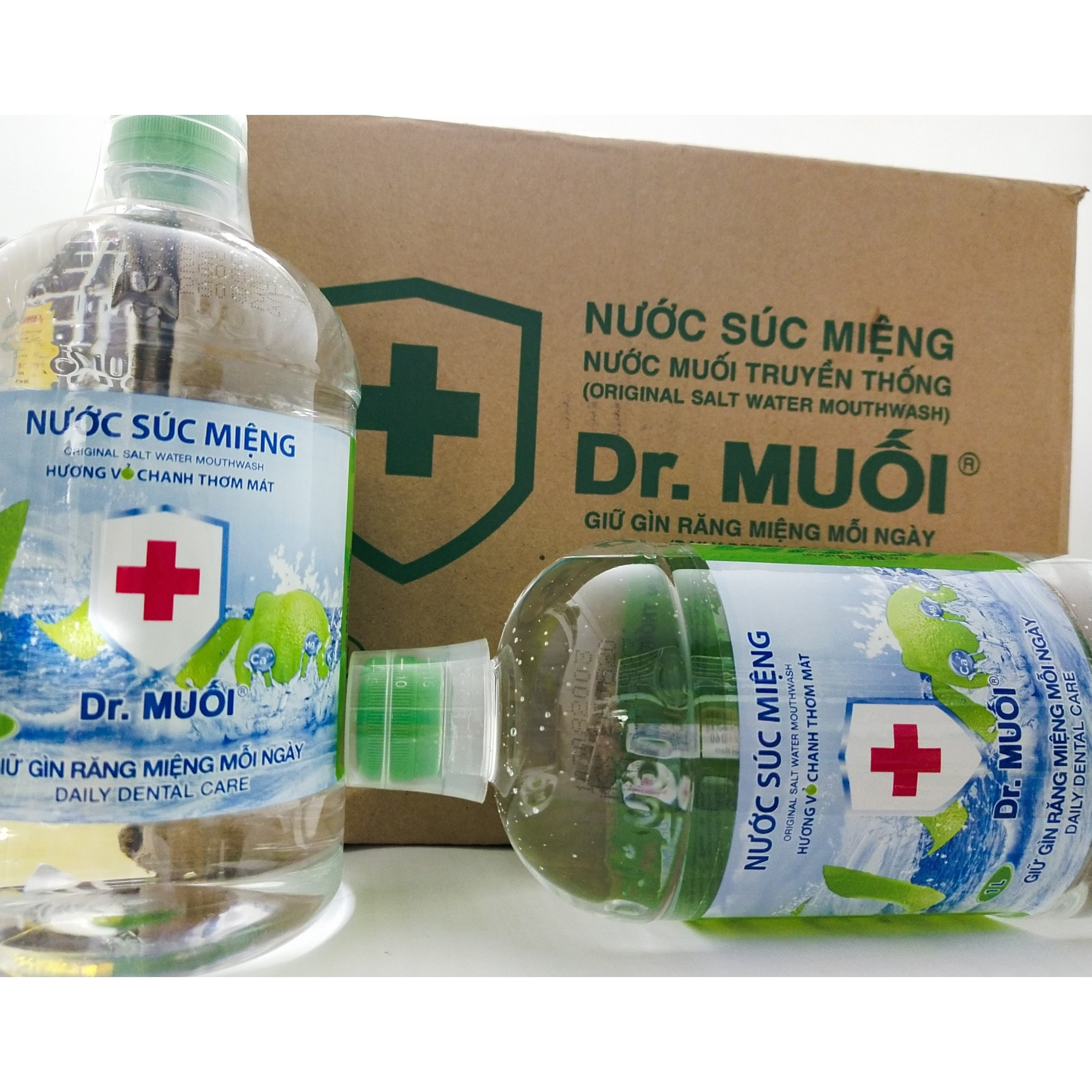 Nước Súc Miệng Dr. Muối 1000ml combo 9 chai