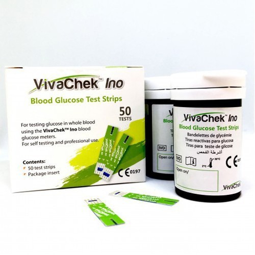 (Combo trọn bộ) Máy đo đường huyết Vivachek Ino + 25 que thử + 100 kim lấy máu + 100 miếng cồn khô.
