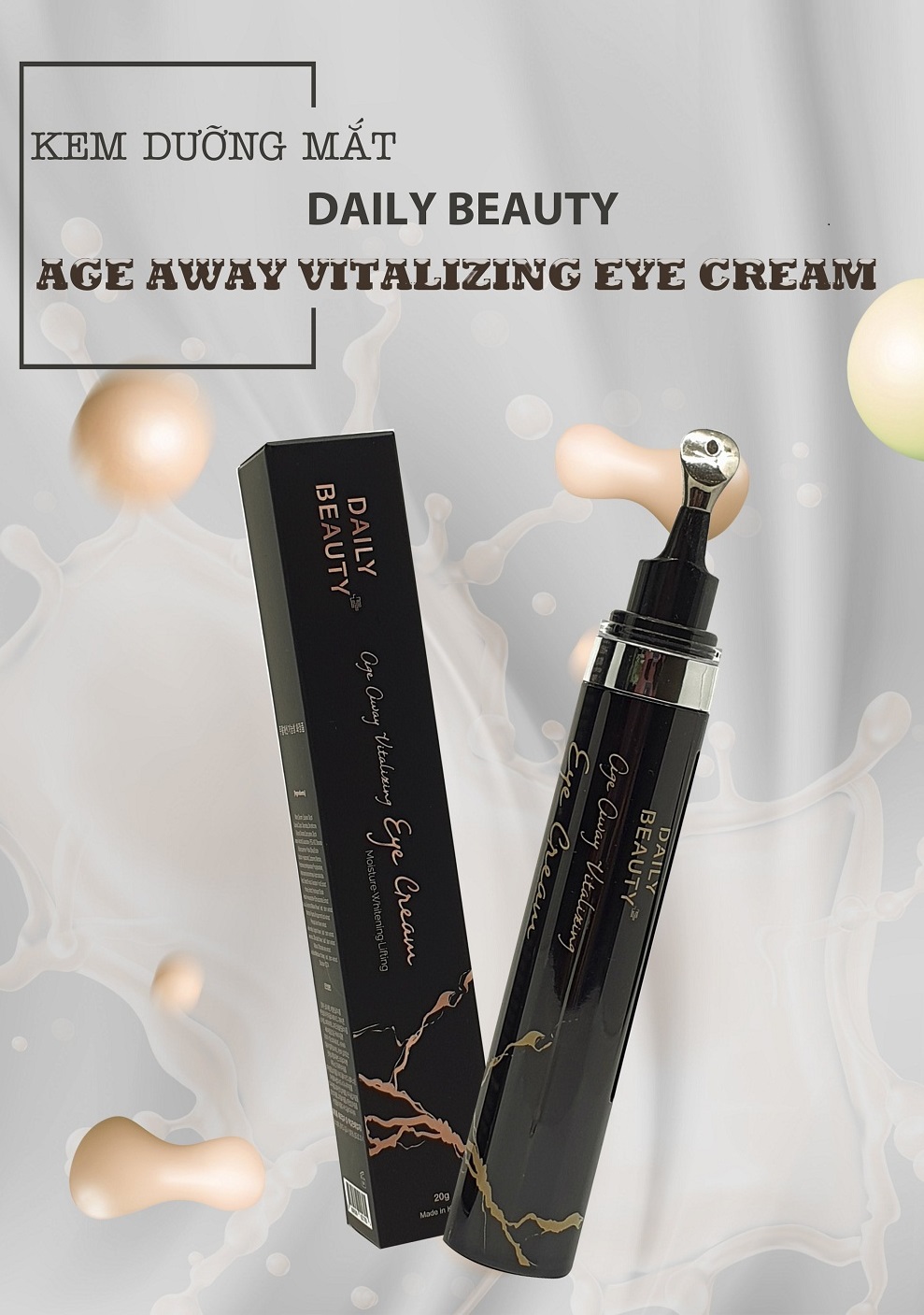 Combo 3 hộp Kem dưỡng mắt Daily Beauty Age Away Vitalizing Eye Cream sản phẩm nhập khẩu chính ngạch Hàn Quốc