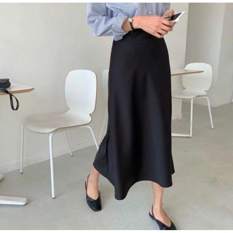 Chen.room Chân váy lụa form đuôi cá sang trọng, trendy, váy xinh đẹp nhà Chen