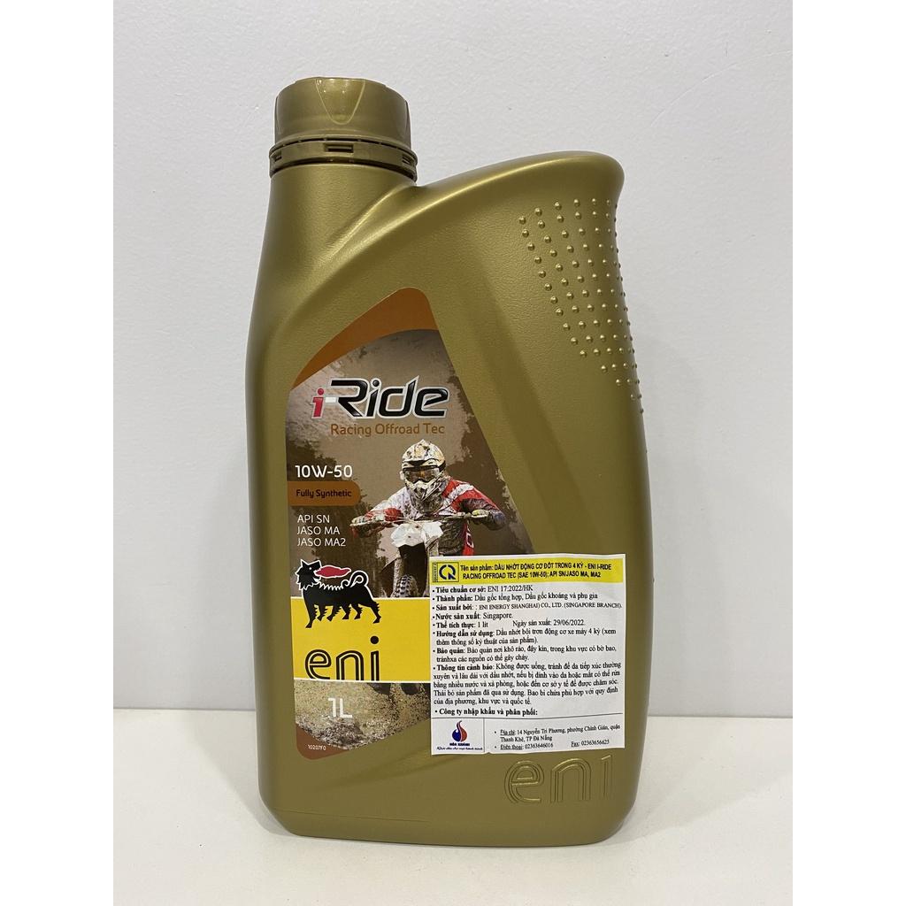 Nhớt Eni I-Ride Racing Offroad 10W50 cho xe moto PKL/ cào cào