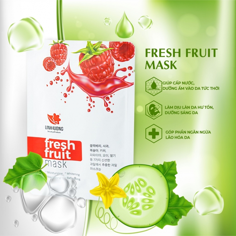 Mặt nạ hoa quả - Fresh fruit mask Linh Hương