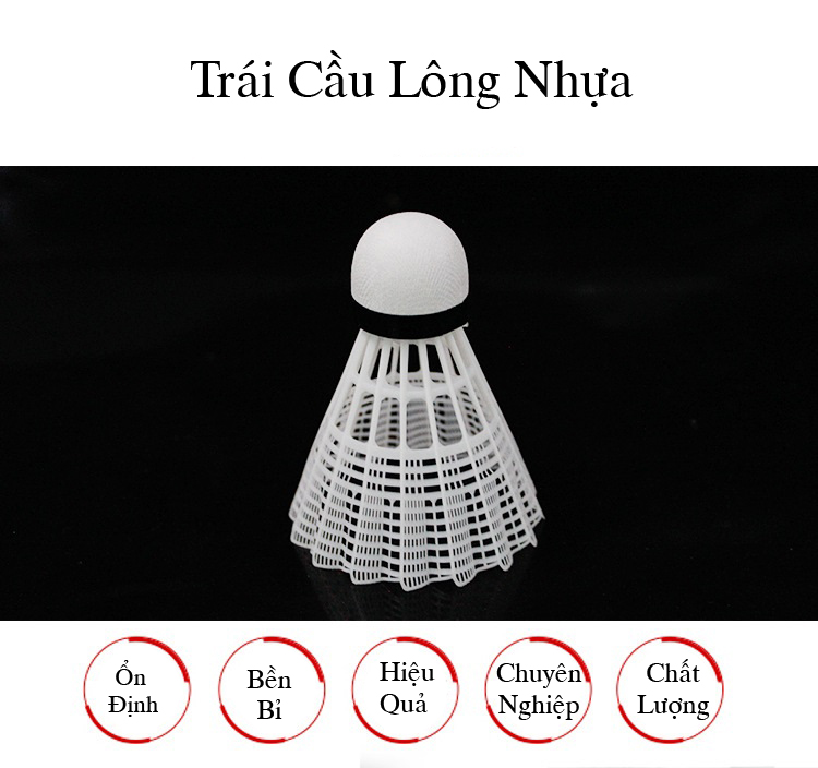 Quả Cầu Lông Nhựa + 2 Dây Thun Để Tập Phản Xạ - Trái cầu bay ngược - Tập Cầu trong nhà