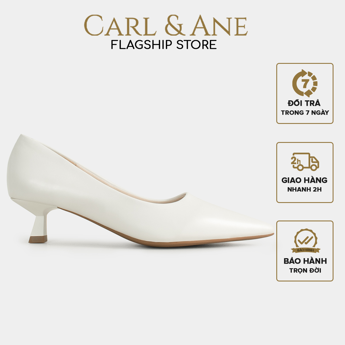 Carl & Ane - Giày cao gót mũi nhọn gót cao 5cm kiểu dáng công sở basic _ CP017