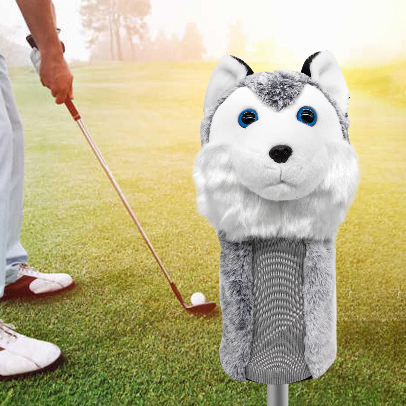 Golf Club Headcover, Wood Head Cover Long Neck Protector for 460cc Driver ,Gray and White