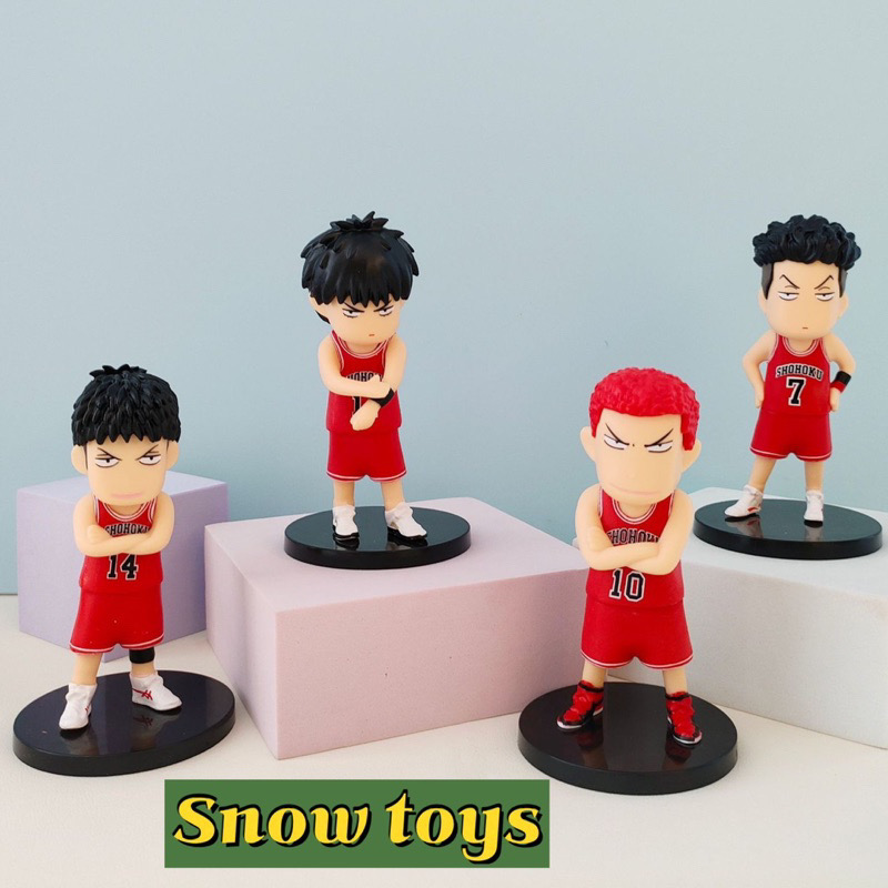 Mô hình Slam Dunk Set bóng rổ Hanamichi Rukawa Ryota Mitsui Akagi Takenori Sawakita Maki Mitsuyoshi Anzai Shohoku