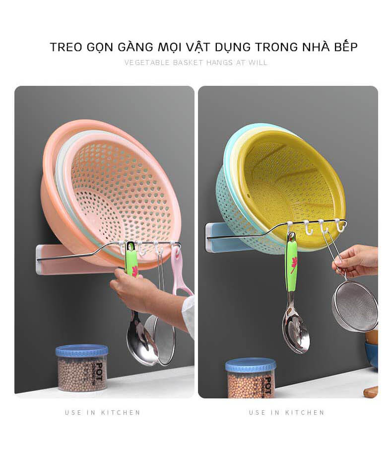 Giá treo thau/ chậu đa năng Ecoco E1717 (giao màu ngẫu nhiên)
