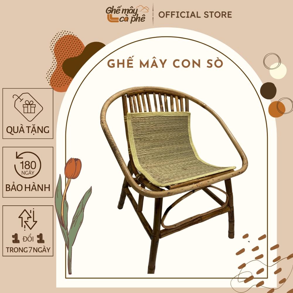 (Ghế Mây Cafe) Ghế Mây Sò tự nhiên, Ghế mây Cà Phê giá rẻ, Ghế ban công, Homestay ( có kèm lót cói