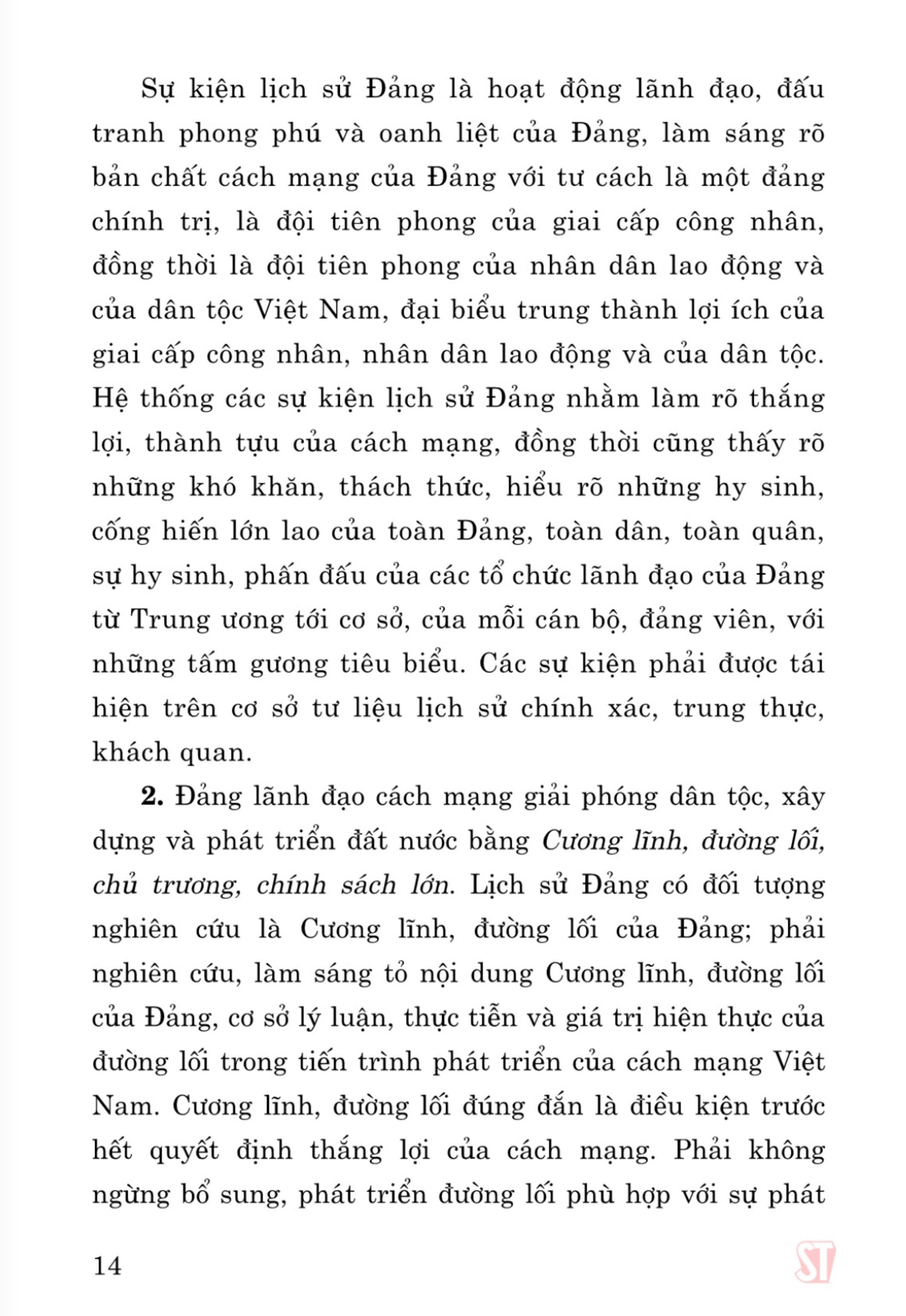 Giáo trình Lịch sử Đảng Cộng sản Việt Nam (Dành cho bậc đại học hệ không chuyên lý luận chính trị)- bản in năm 2024