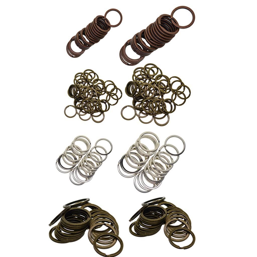 Various Split Key Rings Keys  Charms Clasp flat round circle clip 1