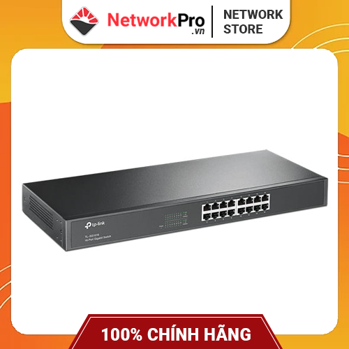 Switch TP-Link TL-SG1016 (16 Cổng RJ45 10/100/1000Mbps) - Hàng Chính Hãng