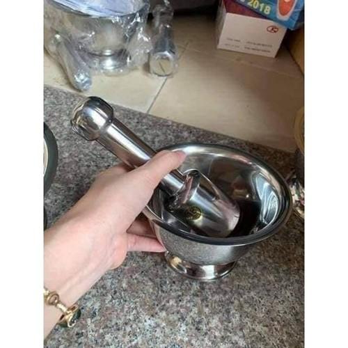 Bộ Cối Chày - Bộ Cối Chày Inox Số 2 Đường Kính 14cm