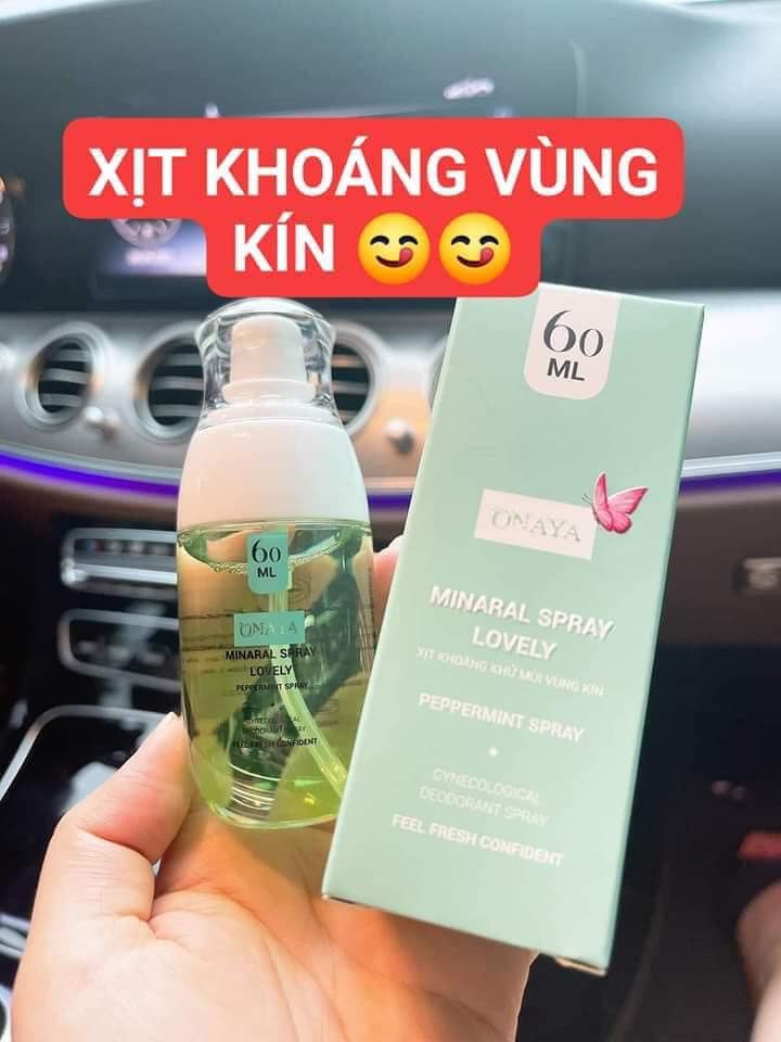 Xịt khoáng khử mùi vùng kin Minaral Spray Lovely Peppermint Spray