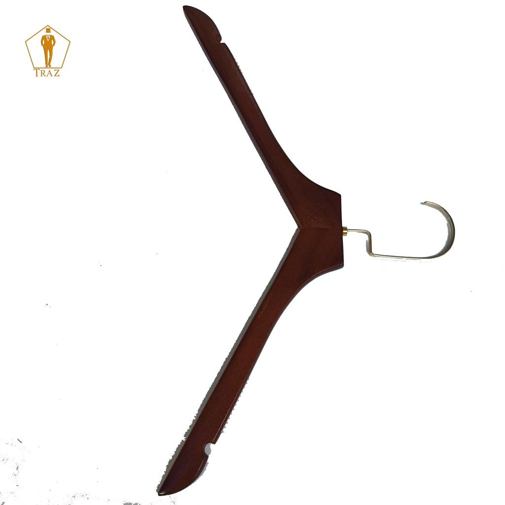 Móc treo quần áo bằng gỗ tam giác Móc vàng, Màu Nâu, Trắng Đen dùng cho cửa hàng, shop thời trang và khách sạn