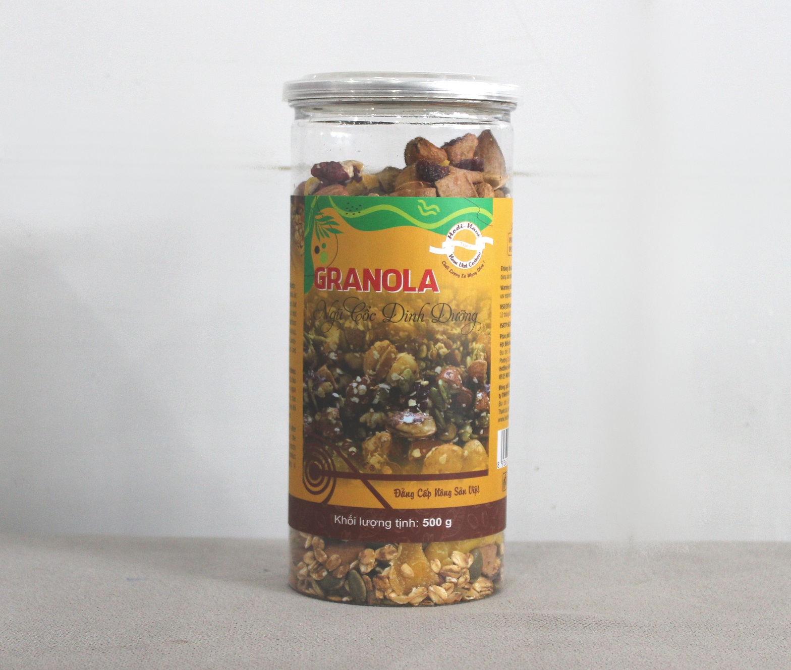 Hũ Granola vị tự nhiên siêu hạt siêu trái cây, ăn vặt, giảm cân 500g