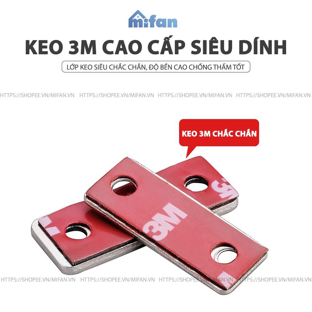 Nam Châm Gắn Cửa Lực Hút Cực Mạnh MIFAN - Thép Siêu Bền, Keo 3M - Dán Chốt Tủ Quần Áo, Ngăn Kéo, Cửa Ra Vào Tiện Lợi