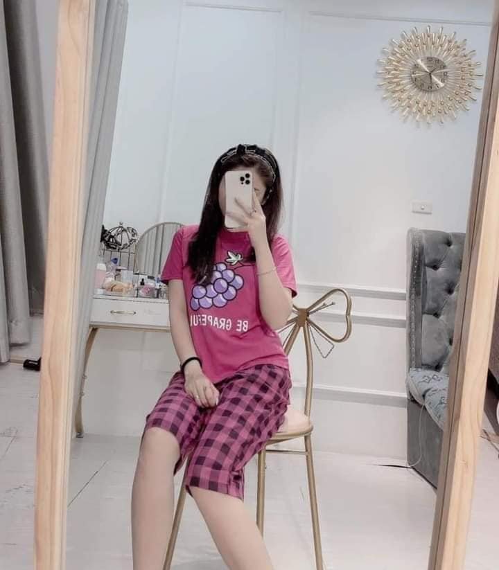 Đồ bộ mặc nhà họa tiết quả nho Q03