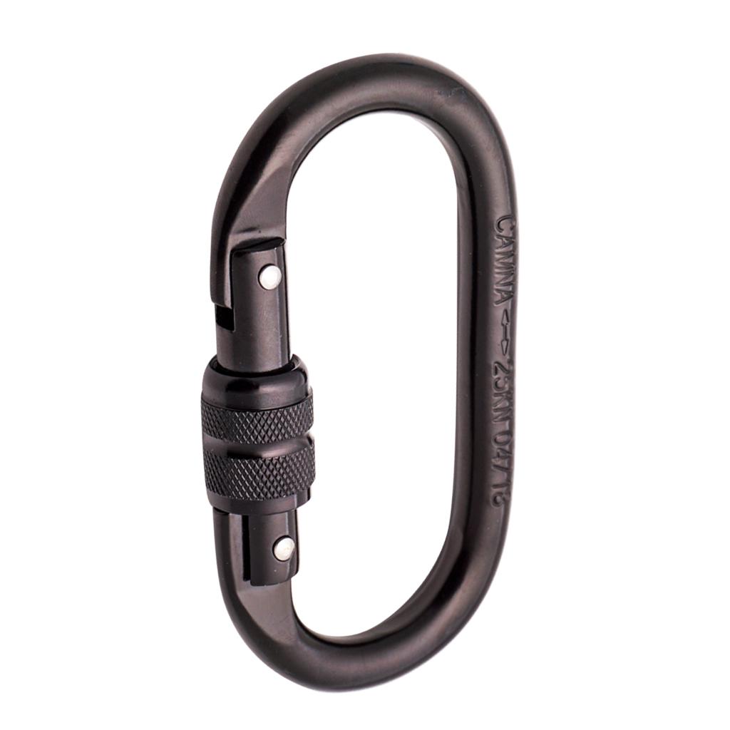 Oval-Shape 25KN Screw Locking Carabiner Rock Climbing Rappelling Rescue Equipment 110 X 60mm