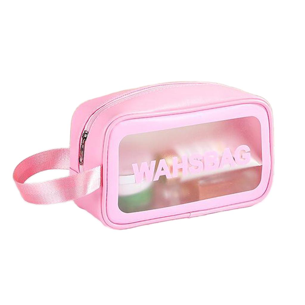 Waterproof Travel Bag Transparent Makeup Toiletry Clear Wash Pouch Black S