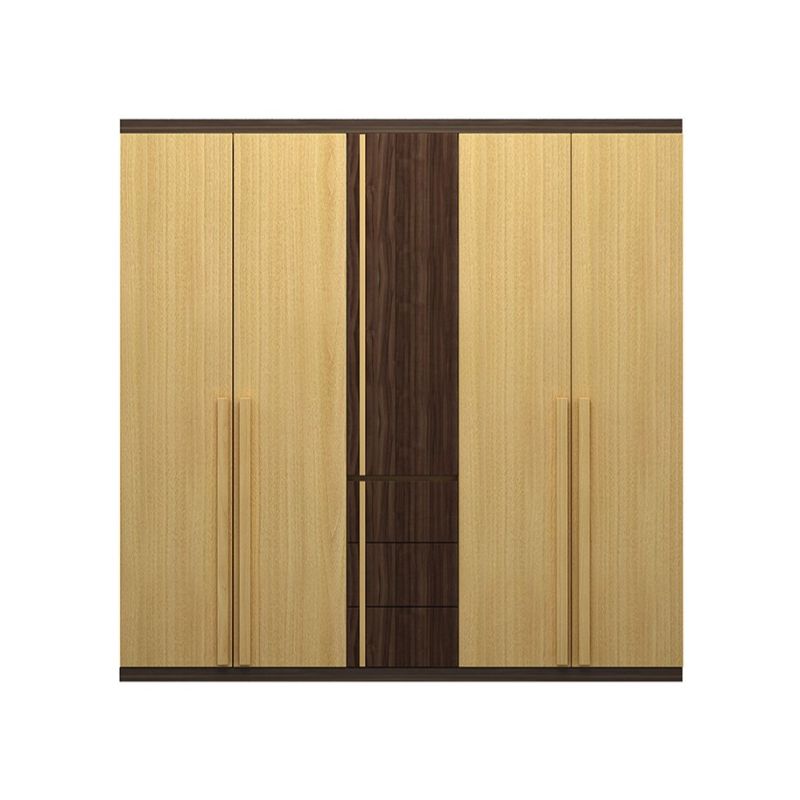 TỦ QUẦN ÁO GỖ CÔNG NGHIỆP 5 CÁNH OHAHA (TRẮNG VÀNG NÂU) - TQA014