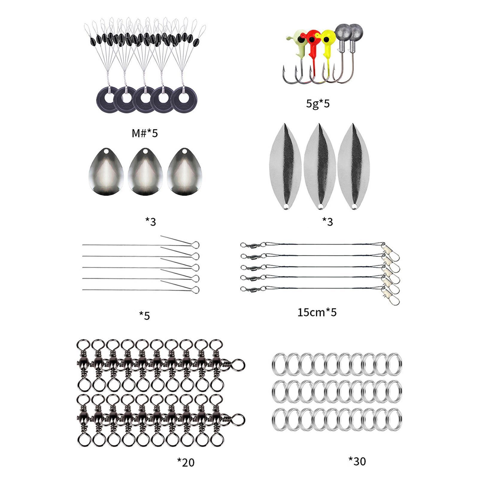 Fishing Tackle Accessories Kit 246x Fishing Gear Tackle Box with Tackle Kit