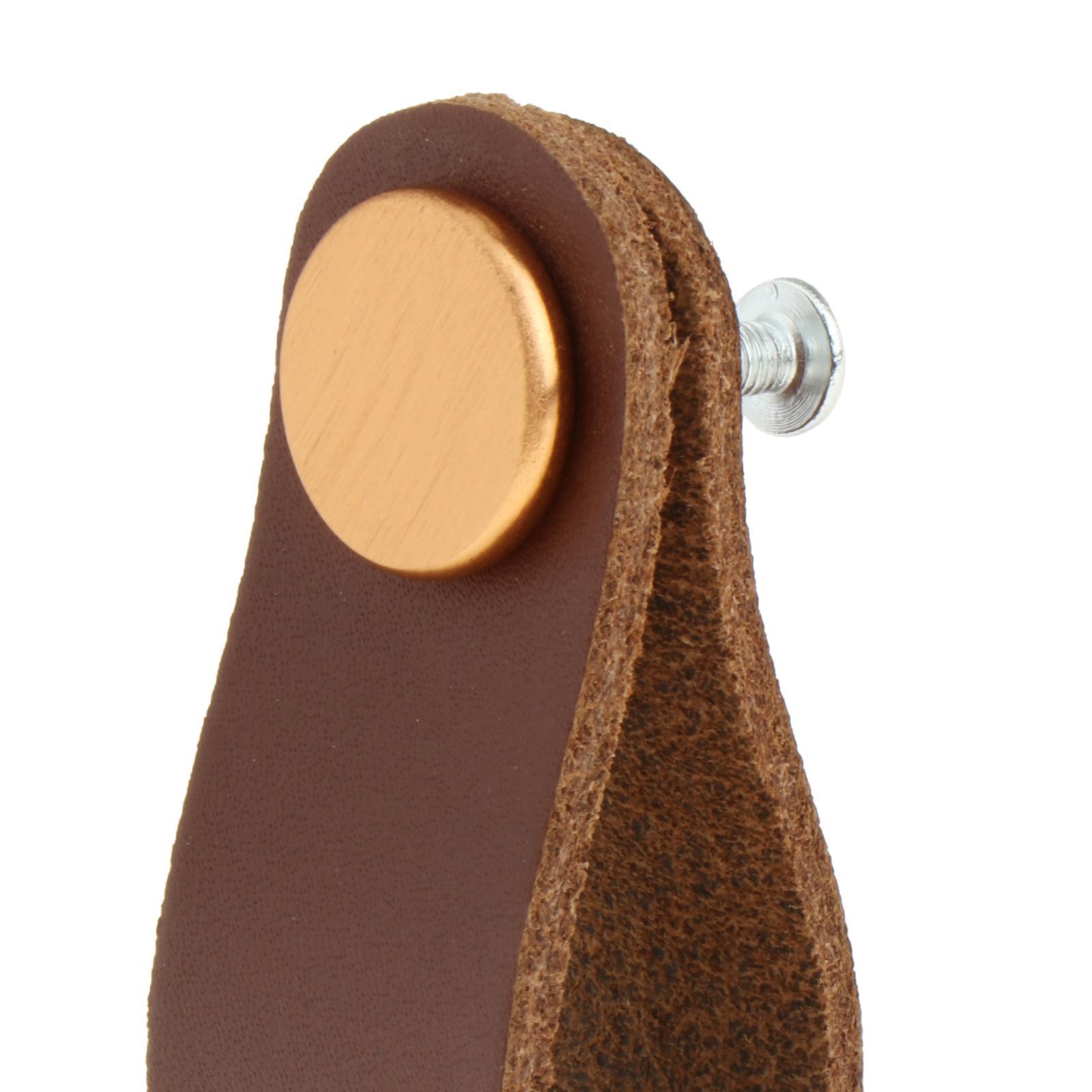 5-23pack Leather Furniture Handle Pull With Screws Cabinet Door Knobs Hardware