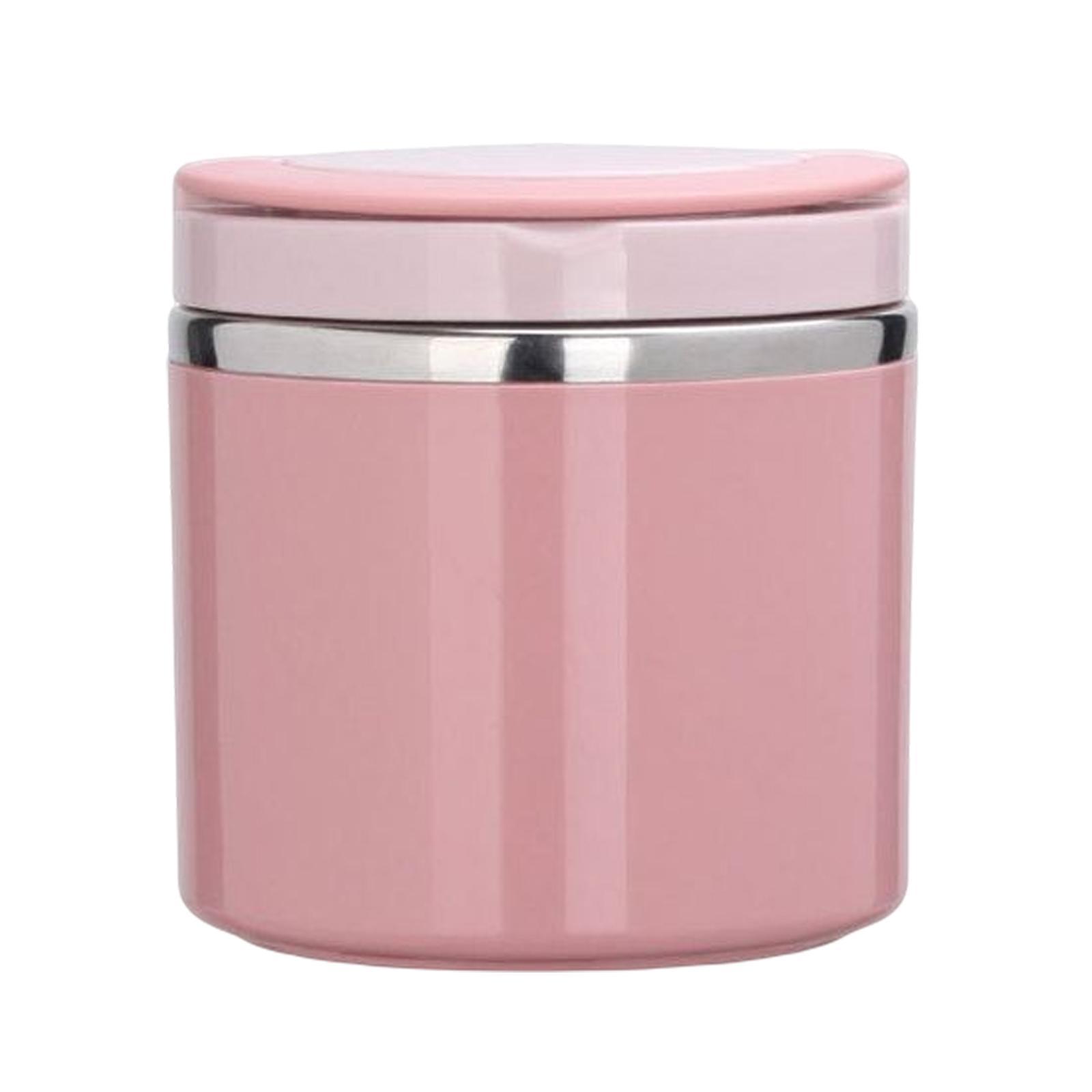 Kitchen Thermal Cup Pink Portable Porridge Lunch Box for Travel Picnic