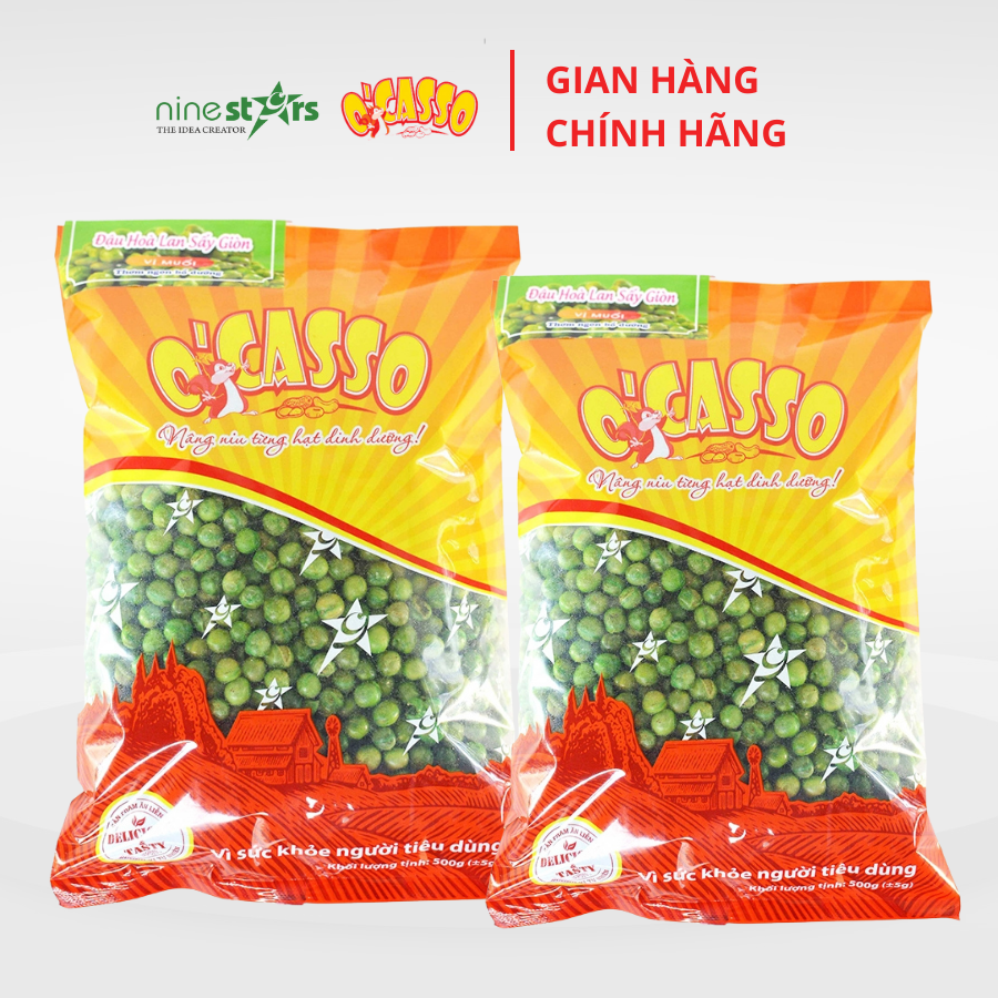 Đậu Hòa Lan Sấy Giòn Vị Muối O'Casso Gói 500g
