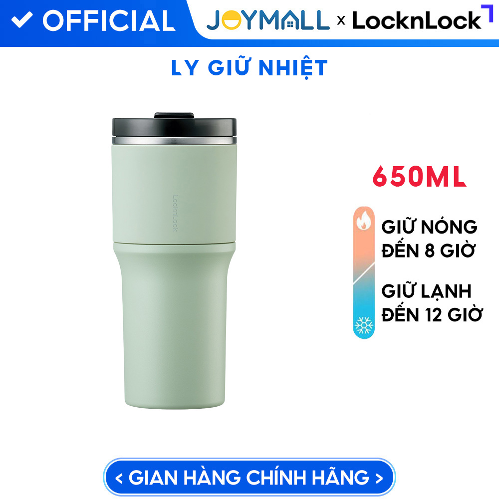 Bình giữ nhiệt LocknLock Metro Drive LHC4277S 650ml – Kèm ống hút và cọ rửa – Xanh Mint