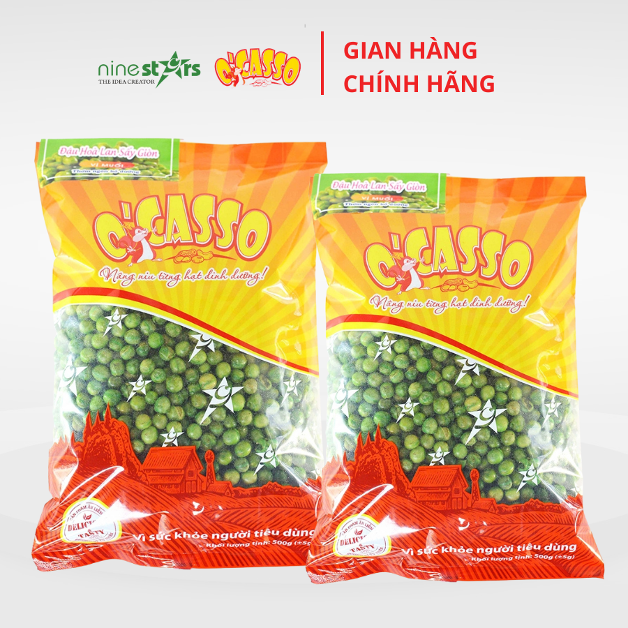 Đậu Hòa Lan Sấy Giòn Vị Muối O'Casso  Gói 500g