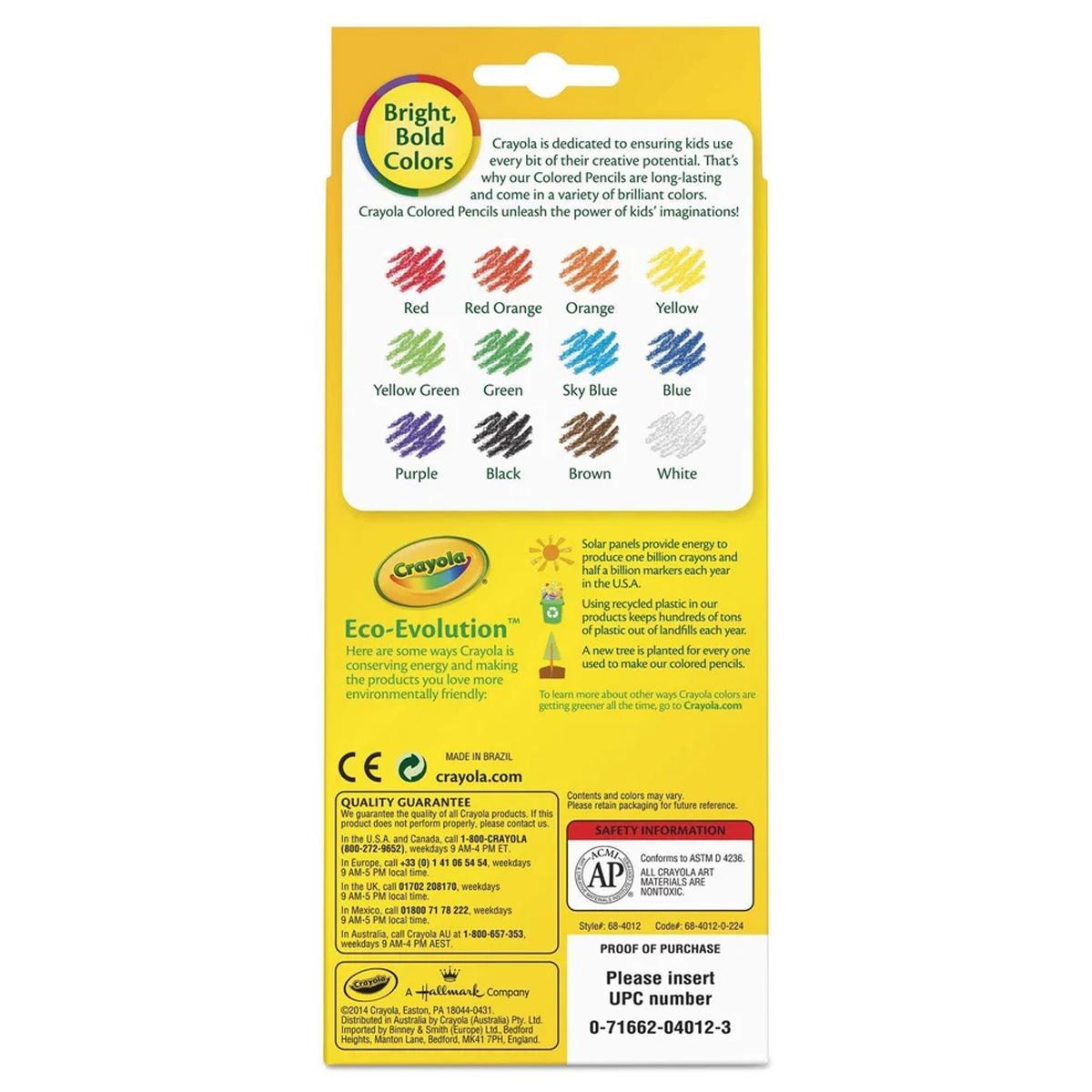 Hộp 12 Bút Chì Màu - Colored Pencil - Crayola 684012