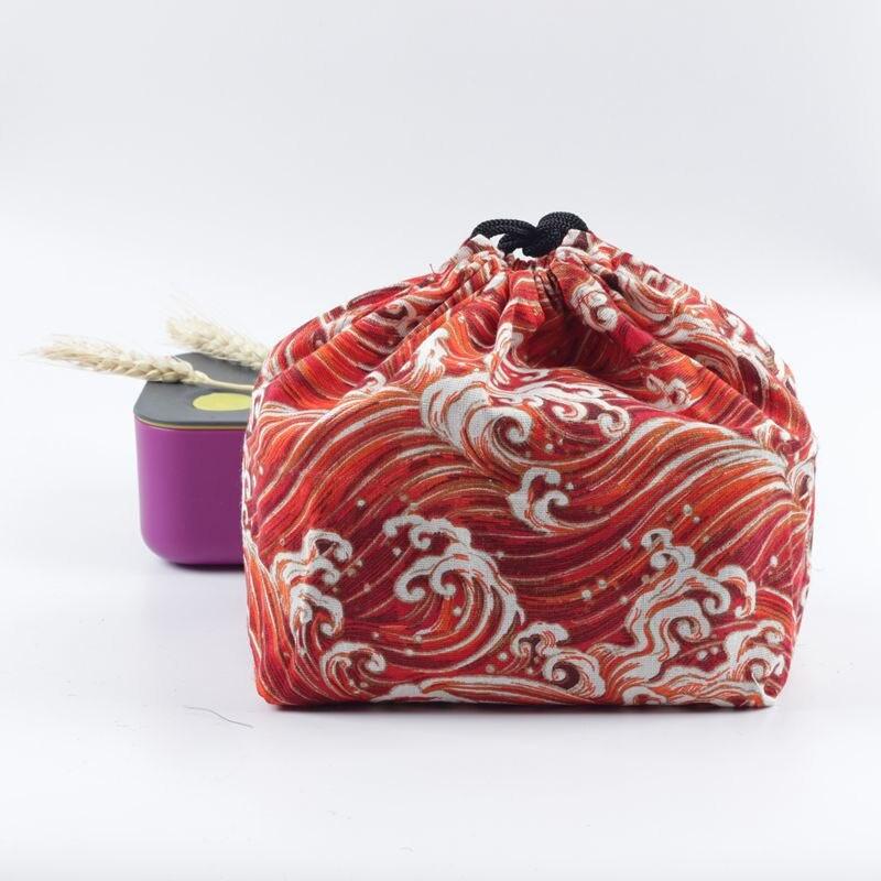 Japanese Lunch Bag Thermal Insulated Lunch Box Tote Cooler Handbag Bento Pouch Dinner Picnic Cloth Bag Food Storage Bags